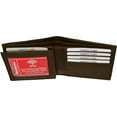 thumbnail image 4 of RFID Blocking Premium Soft Leather Men's Multi-Card Compact Center Flip Bifold Wallet Brown, 4 of 9