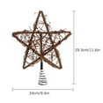 thumbnail image 7 of Christmas Rattan Star Tree Topper with Spring Support - Festive Holiday Xmas Tree Decoration Ornament, 7 of 7