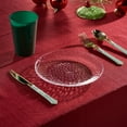 thumbnail image 3 of PLASTICPRO Pack of 30 Disposable Plastic Plates Fancy Dinner Plate Heavy Weight, Hammered Clear 7”, 3 of 6