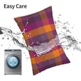 thumbnail image 6 of Salouo Purple Yellow Buffalo Plaid Pattern Pillow Cases,1PC Pillow Covers with Envelope Closure Decorative Pillow Case for Bed Couch,Pillows Not Included-16"x24", 6 of 6