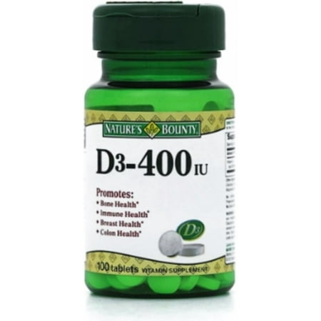 Nature's Bounty Vitamin D 400 IU Tablets 100 ea (Pack...