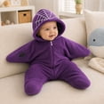 thumbnail image 4 of Halloween Baby Starfish Onesie Unisex Star Suit Hooded Wearable Blanket Footie Jumpsuit, 4 of 7