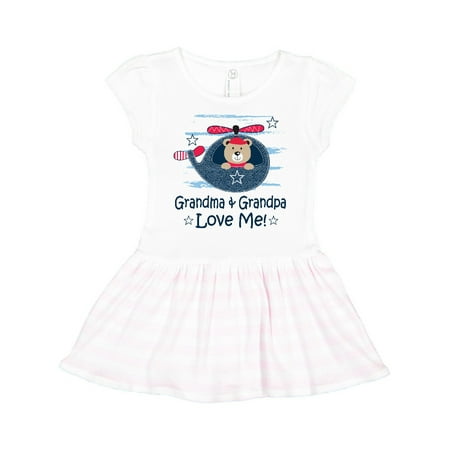 

Inktastic Grandma and Grandpa Love Me Boys Gift Toddler Girl Dress