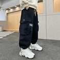 thumbnail image 2 of REDARER Boys Cargo Pants with Side Pockets Comfortable Long Trousers for Kids Autumn Winter Outdoor and School Wear,5-6 Years, 2 of 9