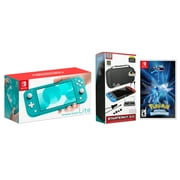 Nintendo Switch Lite Turqouise Bundle with Surge 11-In-1 Accessory Starter Pack and Pokemon Brilliant Diamond Game - Import with US Plug