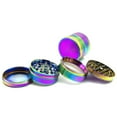 thumbnail image 2 of Molinillo de especias, trituradora de metal de 4 capas de aleación de zinc de colores, molinillos de polen de aleación de zinc de arco iris, materiales ecológicos, 2 of 9