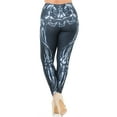 thumbnail image 2 of Creamy Soft Leggings Premium Women's Black Bio Mechanical Skeleton Extra Plus, High Rise, Stretchy, Comfortable, 3X-5X Leggings - by USA Fashion, 2 of 2