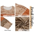 thumbnail image 6 of Fantaslook Womens Tops 3/4 Sleeve with Buttons Dressy Casual Blouses Summer Shirts Beach Vacation Trendy Clothes, 6 of 9