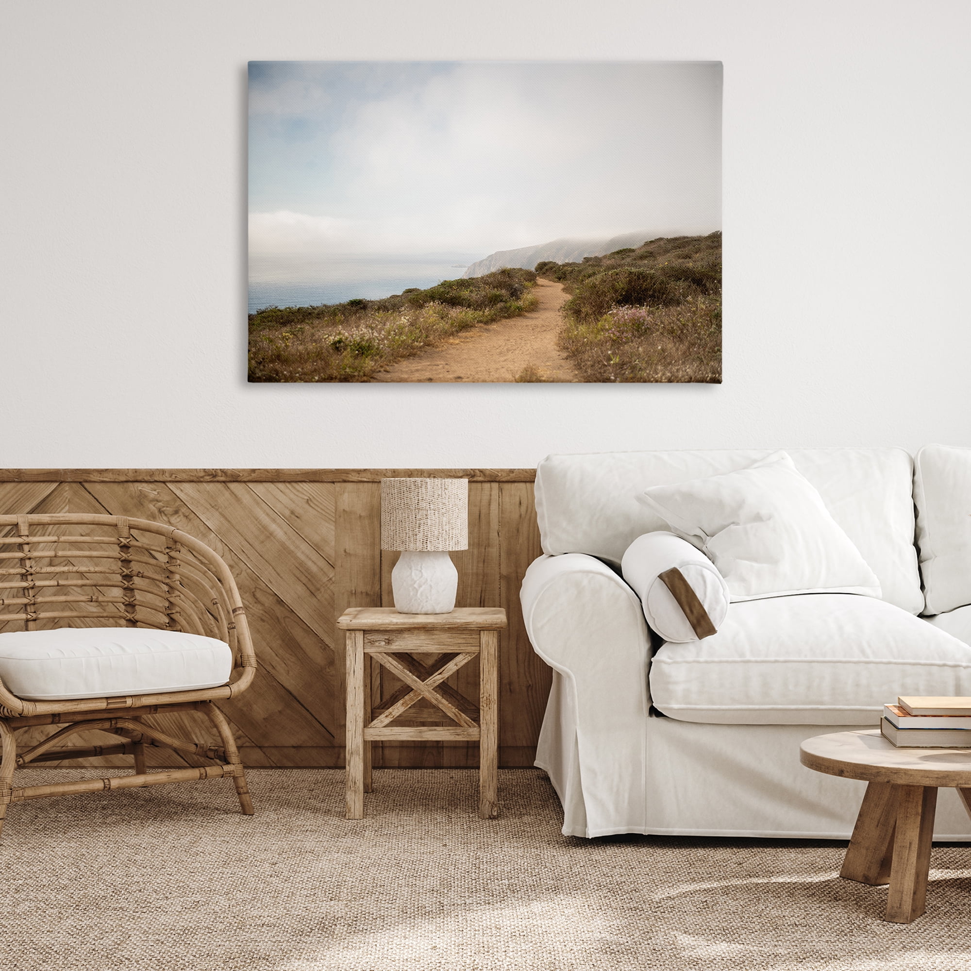 Stupell Industries Wild Coast Pathway Landscape & Nature Photography Wrapped Canvas Art Print Wall Art, 45 x 30