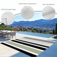 thumbnail image 6 of Outdoor Rug 6x9 ft Abstract Striped Waterproof Outdoor Patio Rug Mat Non Slip Outside Area Rugs Carpet for RV,Camping,Porch,Deck,Pool,Balconybackyard,Sage Green Black White, 6 of 9