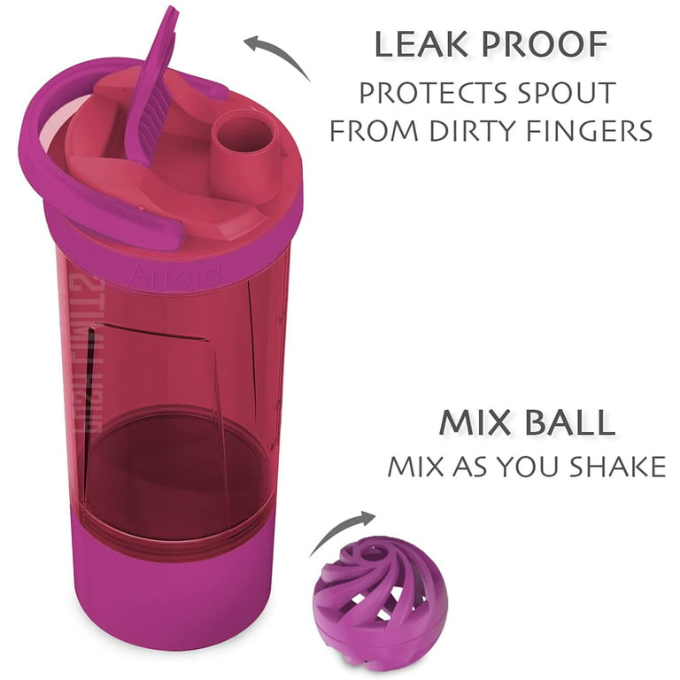 Protein Shaker Pink in UAE - Rounded Base