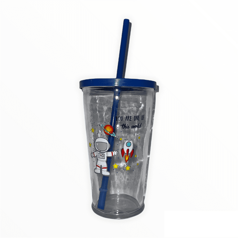 16oz Glass Tumbler with Straw. You Are One of This World, Size: One Size