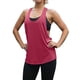 thumbnail image 1 of Chaleco deportivo sin mangas con cuello bajo en forma de T para mujer: top deportivo holgado de secado rápido y absorción del sudor, 1 of 5