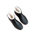 thumbnail image 3 of Woobling Mens Comfort Rain Boots Walking Water-Resistant Plush Lining Garden Booties Non-Slip Work Boot Faux Fur  Red 8.5, 3 of 6