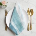 thumbnail image 2 of Ombre Blue Coastal Cloth Napkins, Summer Ocean Beach Gradient Waves Beige Washable and Reusable Dinner Napkins Set of 4, Table Napkin for Kitchen Party Birthday Wedding Hotel Housewarming 20"x20", 2 of 9