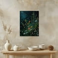 thumbnail image 4 of Dark Cottagecore wall art Decor Moonlit Moody Flower Field Print Dark Academia Botanical Artwork Aesthetic Painting Poster for Home Living Room Bedroom Office wall decor Unframed16x20inch, 4 of 14