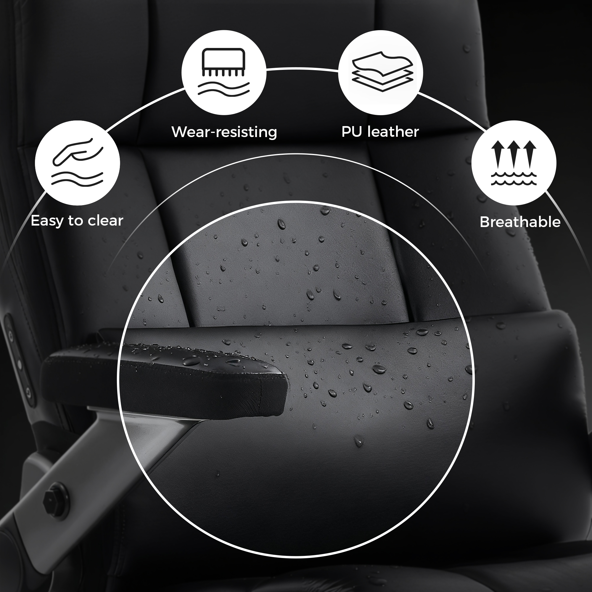 EOP 23.62'' Extra Wide Office Chair, 600 Lbs Big and Tall Executive Office Chair with Heat and Kneading Massage, Ergonomic Computer Chair with 3D Flip-up Arms, Black