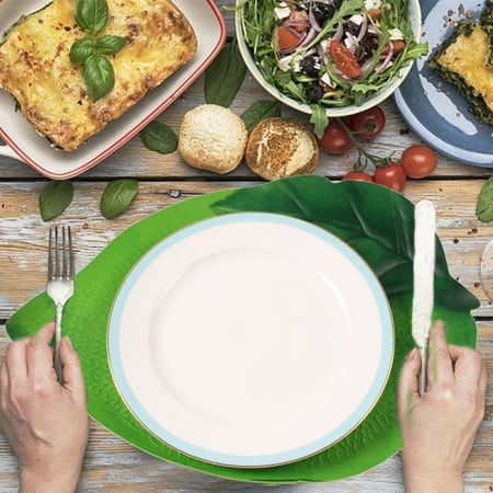 

Place Mates for Tables Hot Counter Table Set Outdoor round Dining Table Set for 4 round Dining Table Set for 6 Plate Mate 6 European Style Summer Outdoor Wedding Placemat Green Leaves New
