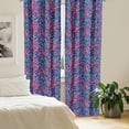 thumbnail image 2 of Watercolor Curtains 2 Panels Set, Vibrant Colored Mosaic of Blooming Flower Petals Funky Paintbrush Effect, Window Drapes for Living Room Bedroom, Multicolor, by Ambesonne, 2 of 3