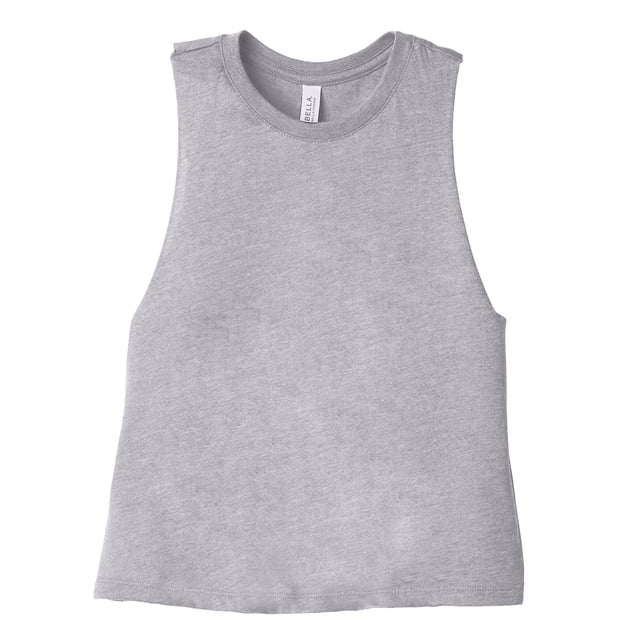 Bella + Canvas Womens Racerback Cropped Sleeveless Tank Top