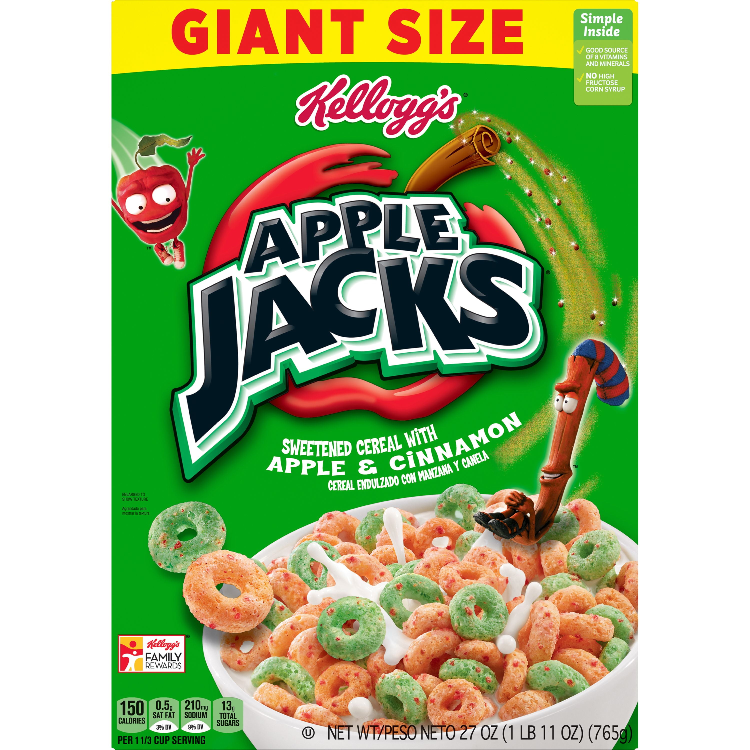 Kellogg's, Apple Jacks, Breakfast Cereal, Giant Size, 27 Oz Walmart