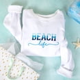 thumbnail image 4 of Pavilion Gift Company - Beach Life - L/XL White Cotton Blend French Terry Sweatshirt, 4 of 7
