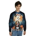 thumbnail image 4 of Happy Halloween Vampire Basset Hound BOO with Pumpkins Fun and Spooky All Over Print 3D Baseball Jacket Bassets Dog Breed Lovers Gifts Idea Bomber Jacket Softball - 00018, 4 of 6
