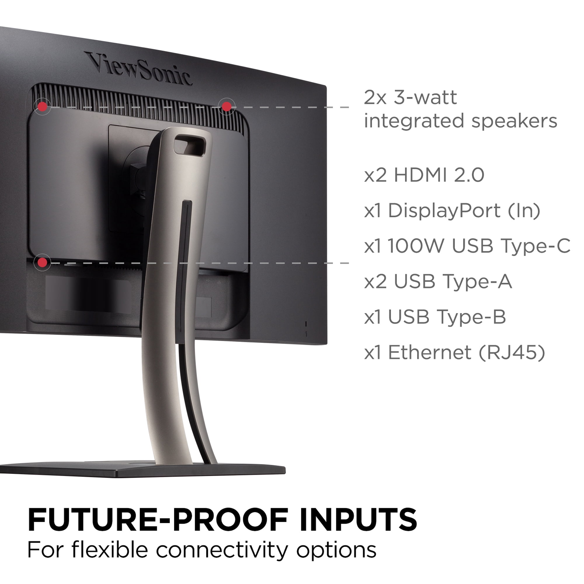 ViewSonic VP3456A 34" UWQHD Curved Monitor with 100% sRGB