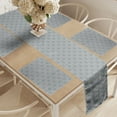 thumbnail image 2 of Ambesonne Geometric Table Runner & Placemats, Oriental Petals, Placemat 4 pcs + Runner 12"x90", Grey Beige, 2 of 2