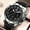 Black, variant on Men's Watch Fashionable Men's Multi functional Watch Waterproof Glow Leather Strap Wrist Watch