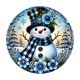 thumbnail image 2 of Letrero de Madera Redondo Xihbxyly con Forma de Muñeco de Nieve para Puerta de Navidad, 2 of 7