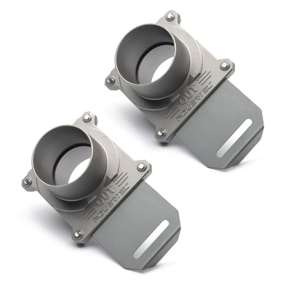 POWERTEC 2PK 2-1/2 Inch Aluminum Blast Gate, w/Anti Clog and Air Leak Seal for Dust Collection, 70325-P2