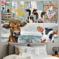 thumbnail image 2 of Orinice Cow Animals Bathroom Tapestry Wall Hanging Unique Style Graphic Tapestries Home Wall Decor Art for Living Room Bedroom Apartment Farmhouse Dorm 50x40inch, 2 of 6