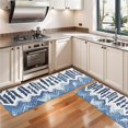 thumbnail image 3 of Kitchen Rugs Sets Of 2,Blue Chevron Geometric Boho Pattern Anti Fatigue Kitchen Mat Rugs Non Slip Washable,Decorative Kitchen Floor Mats for Kitchen,Sink,Laundry,17"X47", 3 of 5