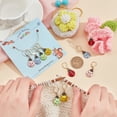 thumbnail image 4 of 10Pcs 5Color Alloy Enamel Beetle Charm Locking Stitch Marker with Leverback Earring Findings Plastic Ear Nuts Mixed Color 38mm Pin: 1x0.8mm 2Pcs/color, 4 of 7