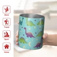 thumbnail image 5 of 12oz Coffee Tumblers Light Blue Dinosaurs Celestial Pattern Stainless Steel Vacuum Insulated Travel Tumbler Coffee Cups Mug with Lid and Straw with Cleaning Brush for Cold & Hot Drinks, 5 of 5