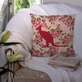 thumbnail image 3 of Kangaroo Shabby Chic Pink Roses Fabric Decorative Pillow, 3 of 4