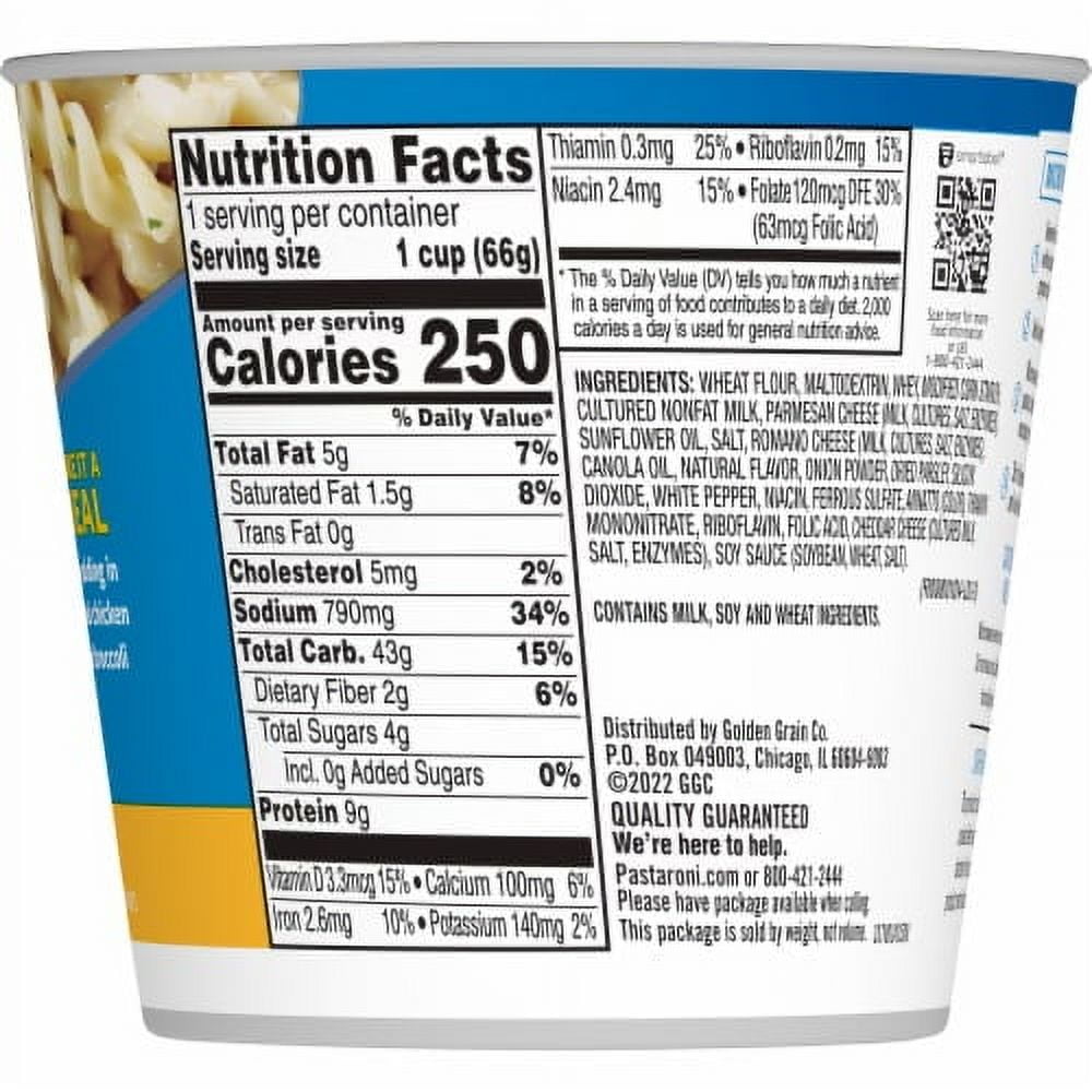 2X-Pasta Roni Parmesan & Romano Pasta Cups - 2.32 oz - 4 ct
