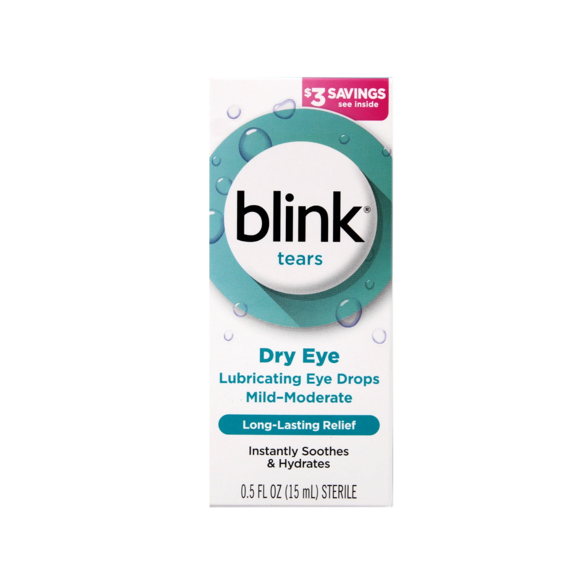 Blink Tears Lubricating Eye Drops Mild-Moderate Dry Eye 0.5 Fl Oz Sterile