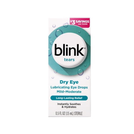 Blink Tears Lubricating Eye Drops Mild-Moderate Dry Eye 0.5 Fl Oz Sterile