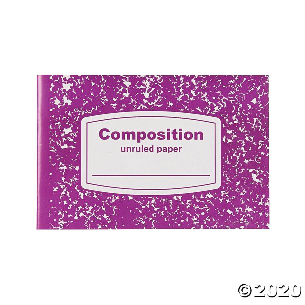 Unruled HalfSized Composition Books