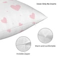 thumbnail image 5 of YFYANG Square Decorative Throw Pillow Case (Without Pillow Insert), Pink Cute Heart Doodle Bedroom Sofa Car Cushion Cover, 22"x22", 5 of 9