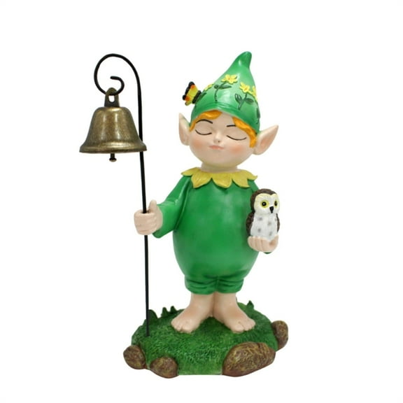 Cute Bells Elf Figurinee Unique Decorations with Clear Ringing Sound DIY Landscape Ornamente for Office