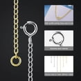 thumbnail image 4 of 6Pcs Necklace Extender Chain, 2/3/4 Inches Stainless Steel Jewelry Extender Chain Bracelet Anklet Extension Chain for Jewelry Making Women Men (Silver/Gold), 4 of 8