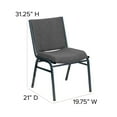 thumbnail image 4 of Flash Furniture 4 Pack HERCULES Series Heavy Duty Gray Fabric Stack Chair, 4 of 7