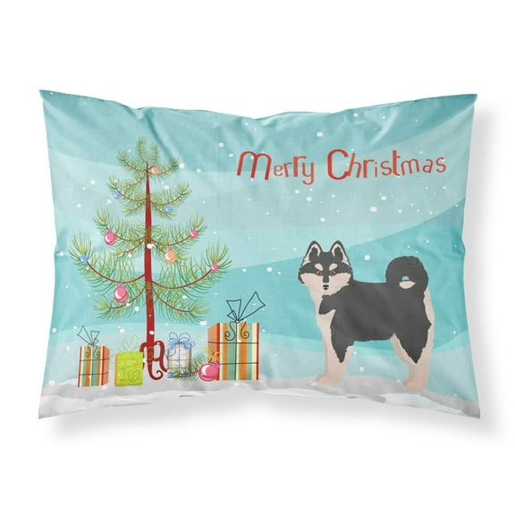 Pomsky #1 Christmas Tree Fabric Standard Pillowcase
