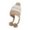 White, variant on Winter Soft Hat for Women Earflap Fleece Warm Woolen Cap Lined Pompon Knit Hat Beanie for Women