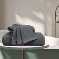 thumbnail image 3 of GLAMBURG Ultra Soft 3 Pack Cotton Towel Set, Contains a Bath Towel 28x55 inch, a Hand Towel 16x24 inch & a Wash Coth 12x12 inch, Ideal Everyday use, Compact & Lightweight - Charcoal Grey, 3 of 6