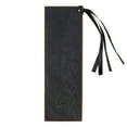 thumbnail image 2 of Christian Art Gifts Black and Tan Faux Leather Bookmark  Strong and Courageous - Joshua 1:9 Bible Verse Inspirational Bookmark for Men and Women w/Satin Ribbon Tassel, 2 of 3