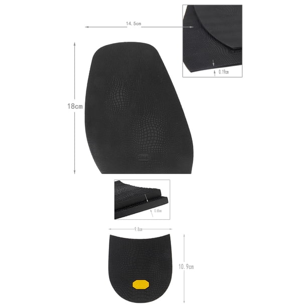 Jumpingount Zapatos Revive con 2 uds. De pegamento para zapatos en suelas, conjunto de tacones, reparación efectiva de bricolaje, nuevo Accesorios de calzado Negro 51B+61B